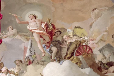 Den spanske monarkiets apoteose, freske, detalj av 170577
